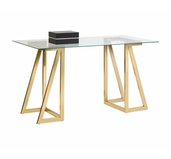 Sunpan Atkinson Desk - Angled with Decor