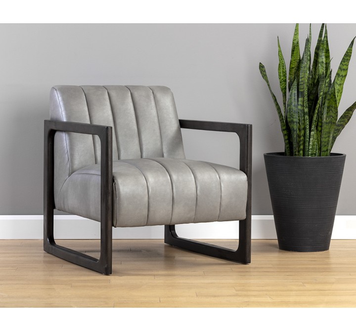 Sunpan Joaquin Lounge Chair In Bravo Metal - Lifestyle