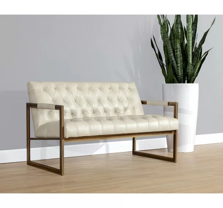 Sunpan Monde 2 Seater Lounge Chair - Bravo Cream - Lifestyle