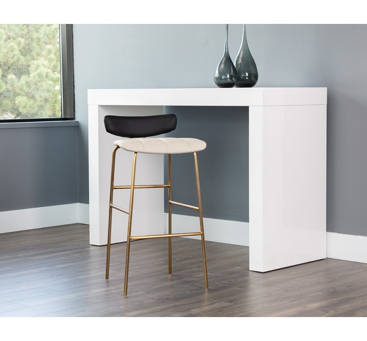 Lorelei Barstool - Dillon Cream / Dillon Black - Lifestyle