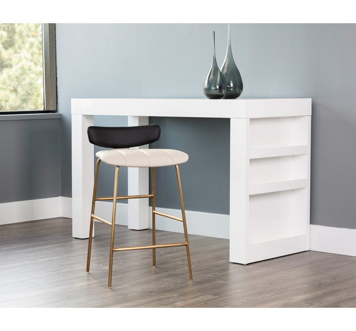 Lorelei Counter Stool - Dillon Cream / Dillon Black - Lifestyle