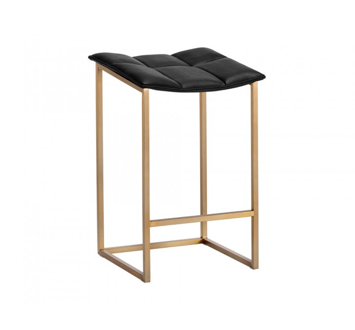 Faye Counter Stool - Bravo Black - Angled