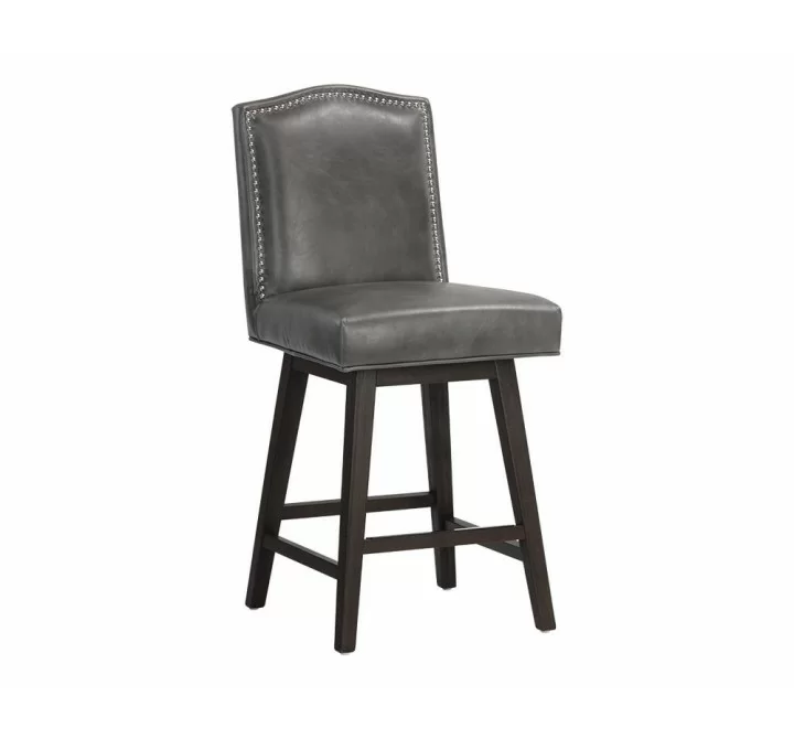 SUNPAN Maison Swivel Counter Stool - Overcast Grey, Frontview