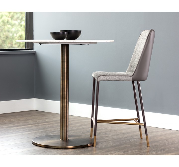 Klaus Counter Stool - Gunmetal - Flint Grey / Napa Taupe - Lifestyle