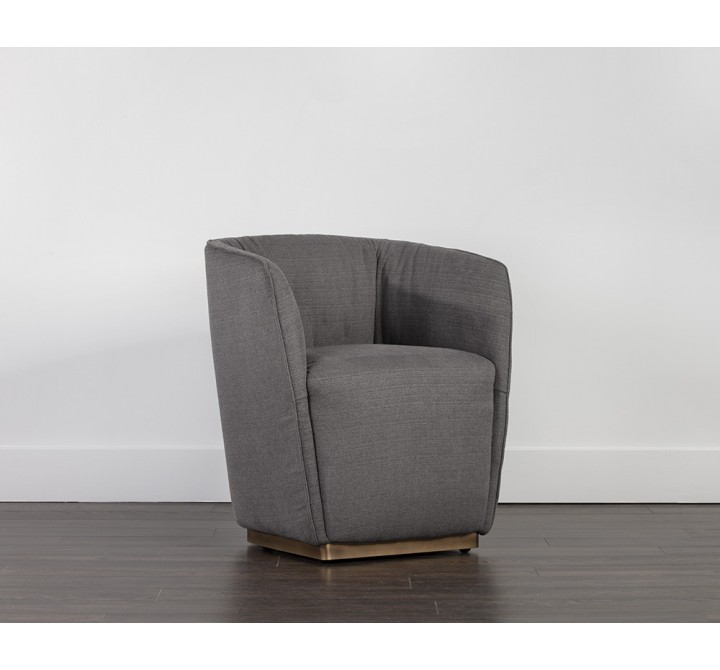 Vain Wheeled Dining Armchair - Zenith Graphite Grey - Lifestyle
