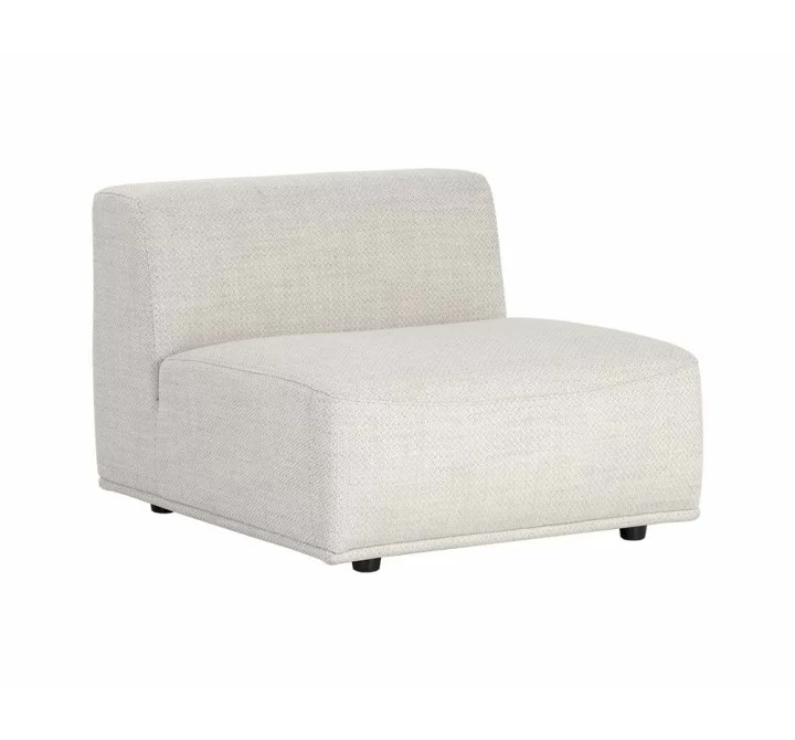 Darren Modular - Armless Chair - Moto Stucco - Angled View