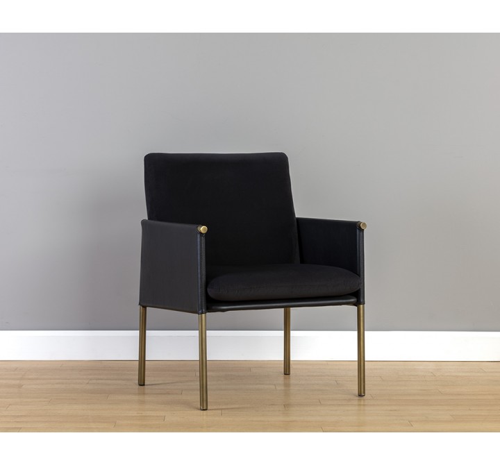 Bellevue Lounge Chair - Abbington Black / Bravo Black - Lifestyle