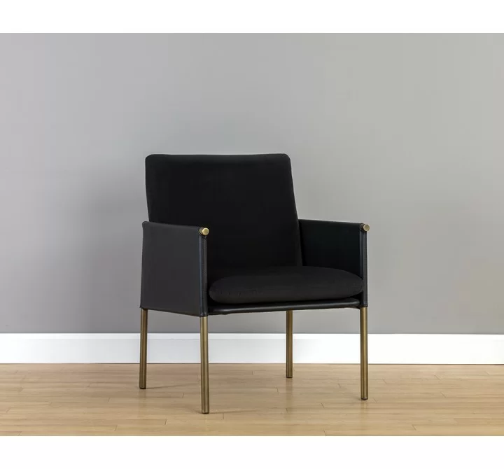 Bellevue Lounge Chair - Abbington Black / Bravo Black - Lifestyle