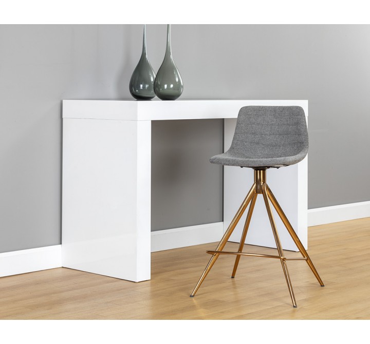 Sunpan Andres Swivel Counter Stool - Belfast Koala Grey - Lifestyle