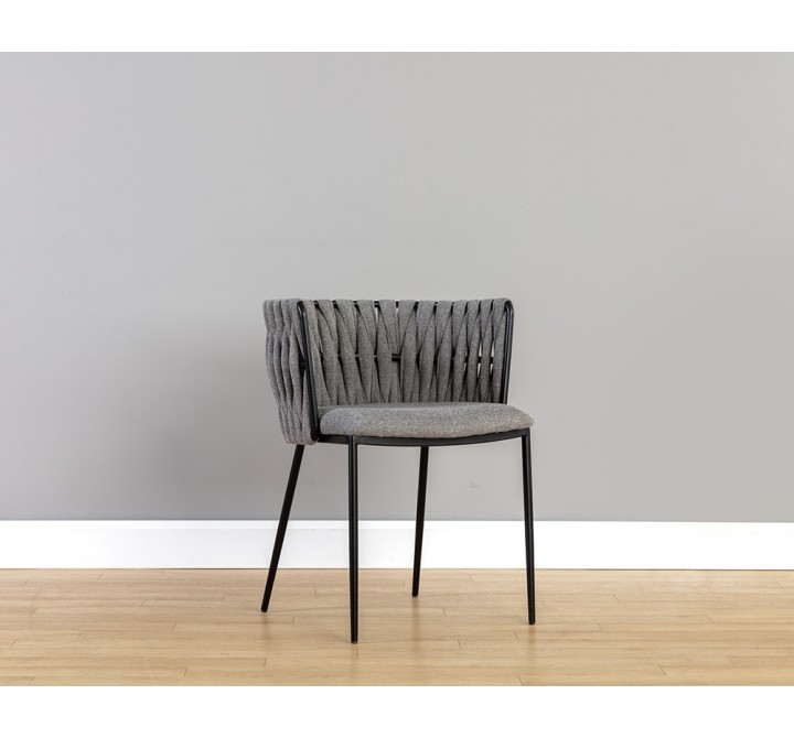 Sarai Dining Armchair - Belfast Koala Grey - Lifestyle