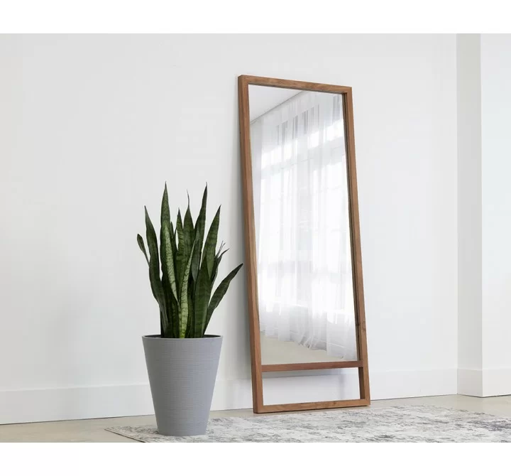 Sunpan Bridgeport Floor Mirror in Natural - Lifestyle