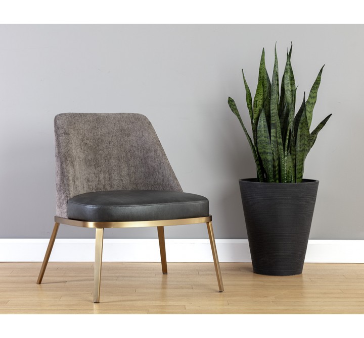 Dover Lounge Chair - Bravo Portabella / Sparrow Grey - Lifestyle