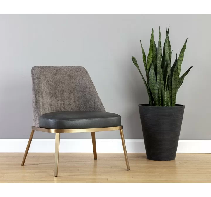 Dover Lounge Chair - Bravo Portabella / Sparrow Grey - Lifestyle
