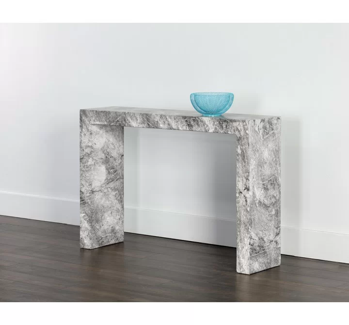 Axle Console Table - Marble Look - Grey - Lifestyle