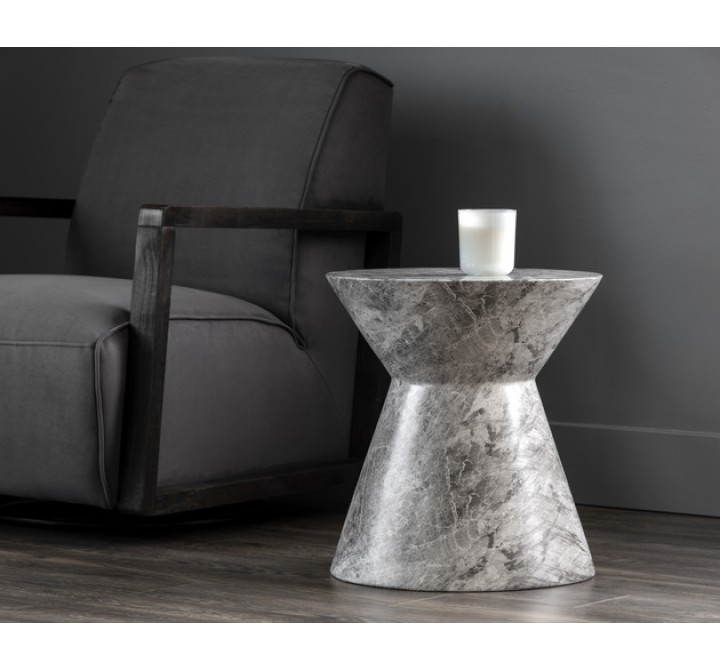 Sunpan Aastley End Table - Marble Look Grey 3