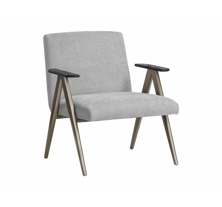 Sunpan Baldwin Lounge Chair in San Remo Winter Cloud - Angled