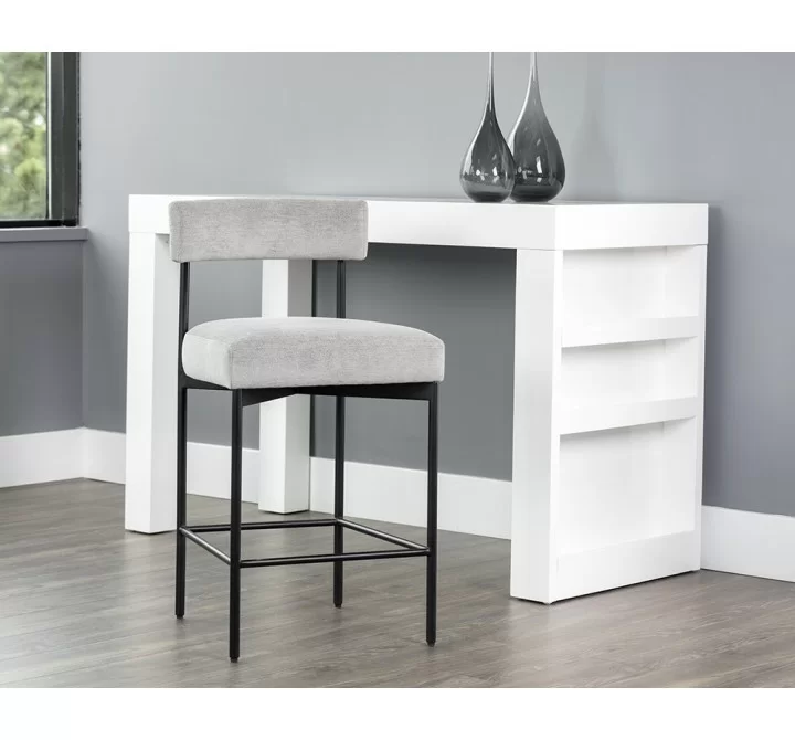 Seneca Counter Stool - Black - Polo Club Stone - Lifestyle