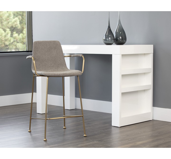 Hathaway Counter Stool - Belfast Oyster Shell - Lifestyle