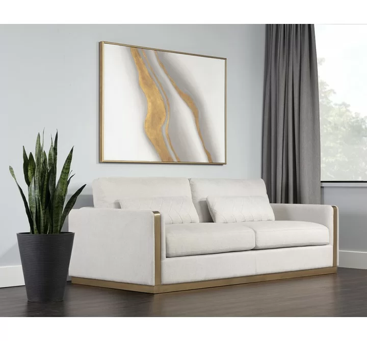  Sunpan Lean Sofa In Belfast Oatmeal - Lifestyle 