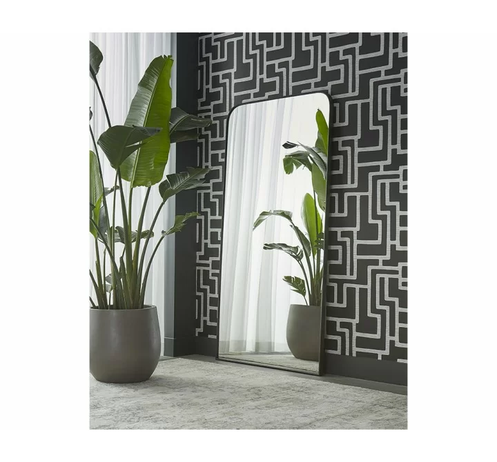 Sunpan Calabasas Floor Mirror In Black - Lifestyle 2