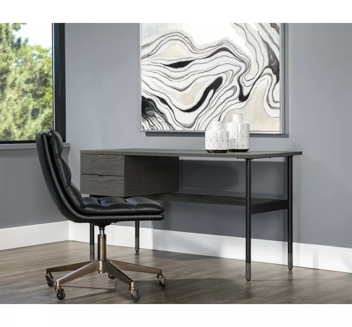 Sunpan Clark Desk In Grey - Lifestyle