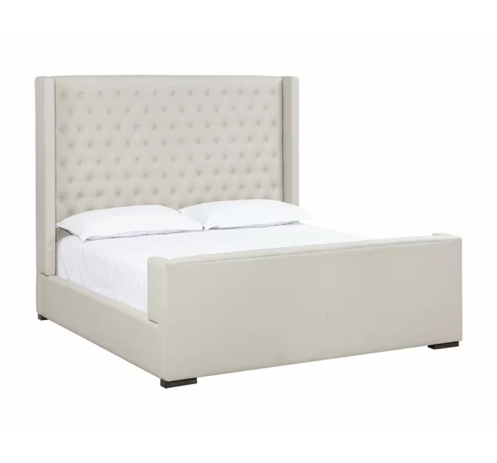 Sunpan Brittany Bed in Dillon Cream - King - Front Side Angle