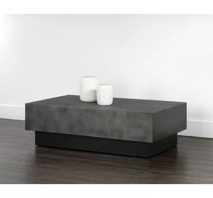 Sunpan Blakely Coffee Table - Gunmetal Front