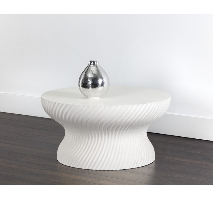 Sunpan Cara Coffee Table In White - Lifestyle