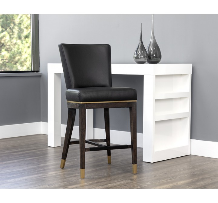 Sunpan Alister Counter Stool in Bravo Black / Abbington Black - Lifestyle