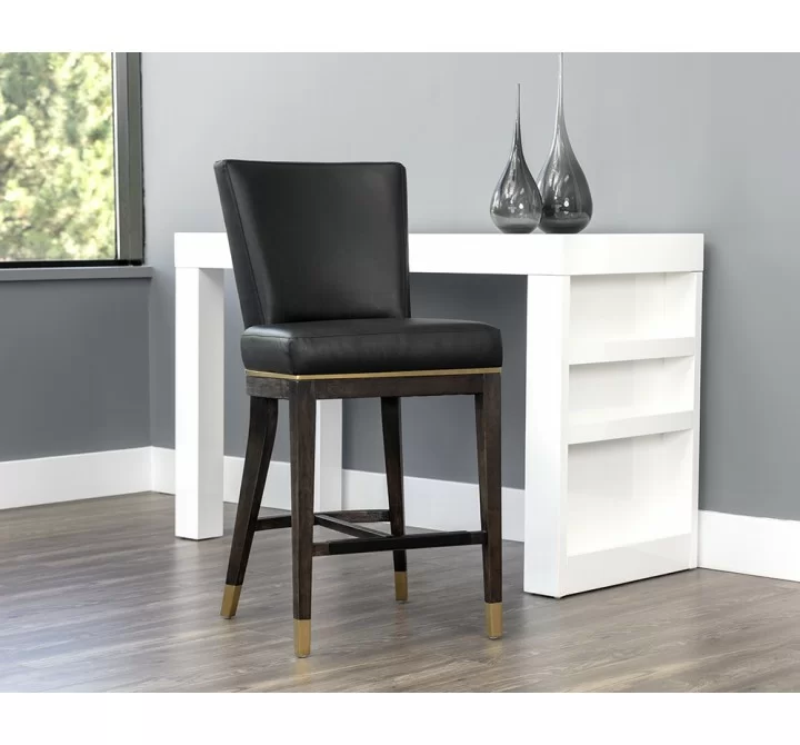 Sunpan Alister Counter Stool in Bravo Black / Abbington Black - Lifestyle