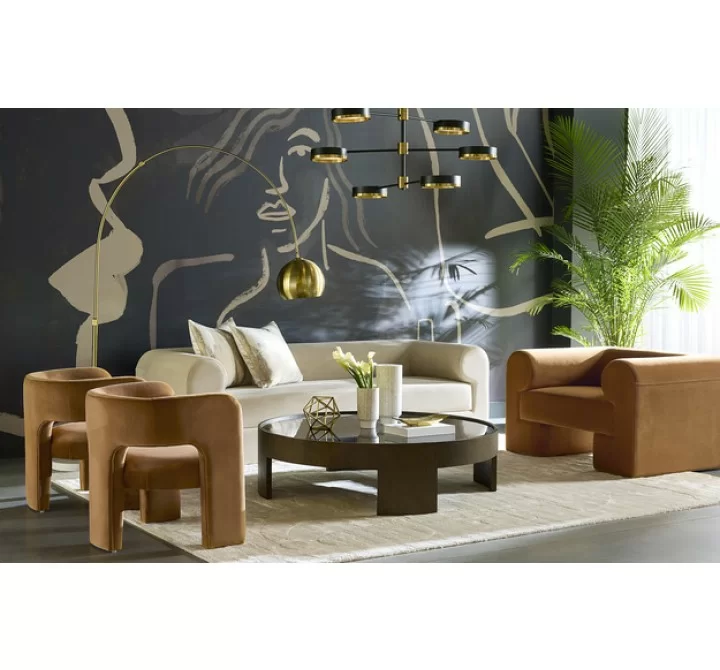Sunpan Brunetto Coffee Table Large Brown - Lifestyle