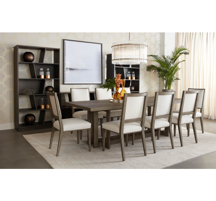 Sunpan Aurelia Dining Chair in Ash Grey and Linoso Ivory - Lifestyle