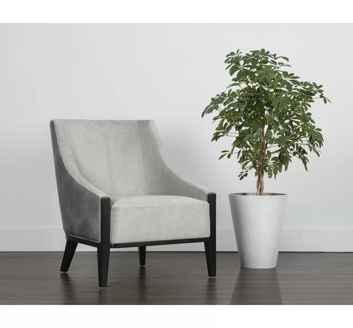 Sunpan Aurora Lounge Chair in Polo Club Stone / Overcast Grey - Lifestyle