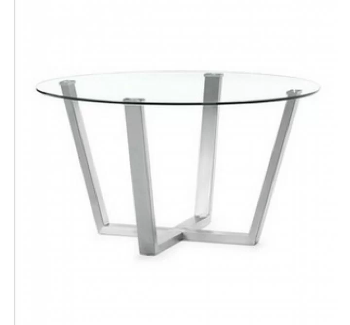 Zuo Modern Brush Dining Table Clear Glass