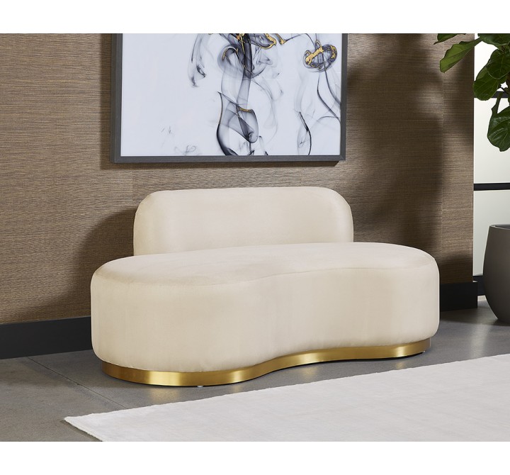 Sunpan Cassey Bench in Casablanca Cloud - Lifestyle 2