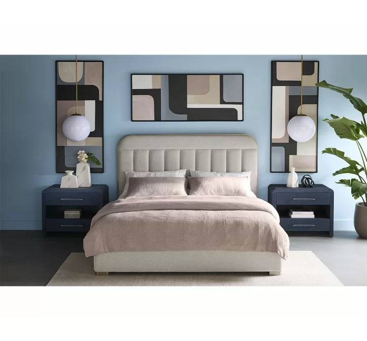 Sunpan Davina Bed in Ernst Silverstone - King - Lifestyle