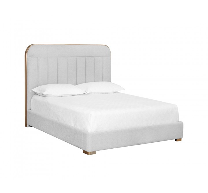  Sunpan Davina Bed in Ernst Silverstone - Queen - Front Side Angle