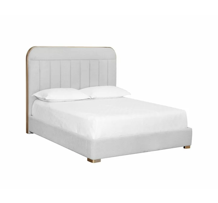  Sunpan Davina Bed in Ernst Silverstone - Queen - Front Side Angle