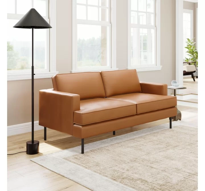 Zuo Modern Decade Sofa in Brown - Lifestyle 