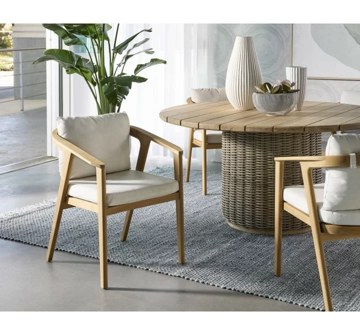 Sunpan Coraline Dining Armchair in Palazzo Cream - Lifestyle