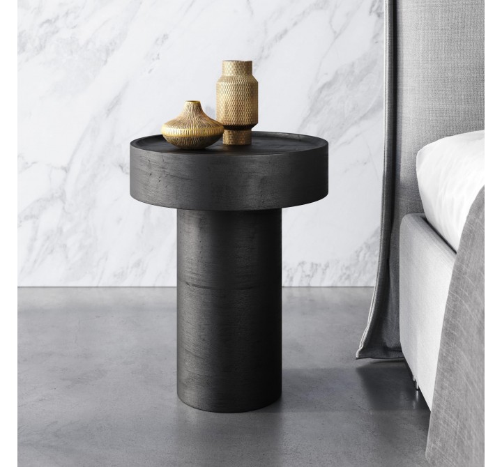 Zuo Modern Watson Side Table in Black - Lifestyle