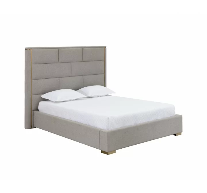 Sunpan Clara Bed In Ernst Sandstone - Queen - Angled