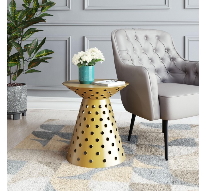 Zuo Modern Proton Side Table Gold - Lifestyle