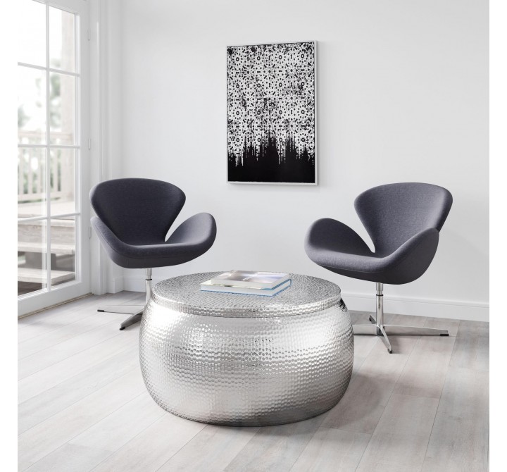 Zuo Modern Solo Coffee Table Silver - Lifestyle