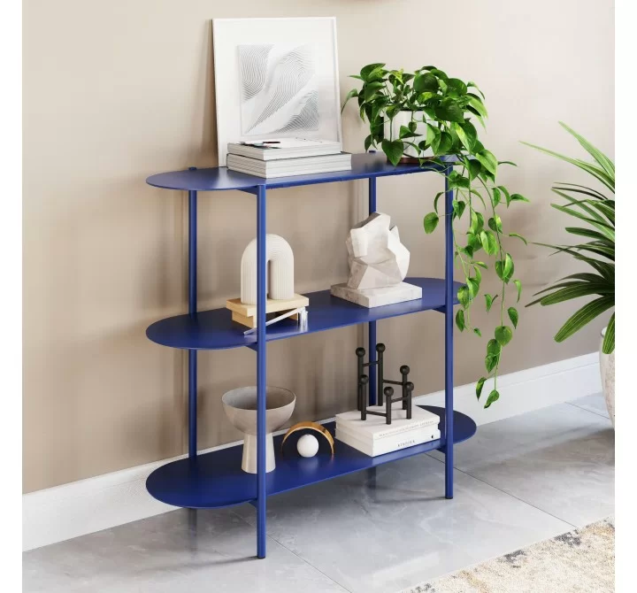 Zuo Modern Tre Console Table in Blue - Lifestyle