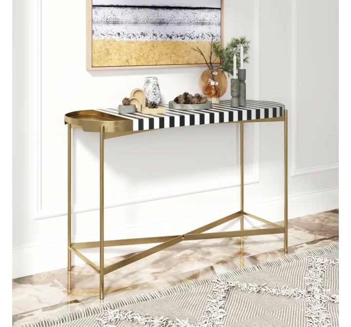 Zuo Modern Saber Console Table in Multicolor - Lifestyle