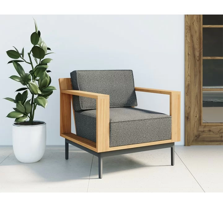 Sunpan Cagliari Armchair in Gracebay Grey - Lifestyle