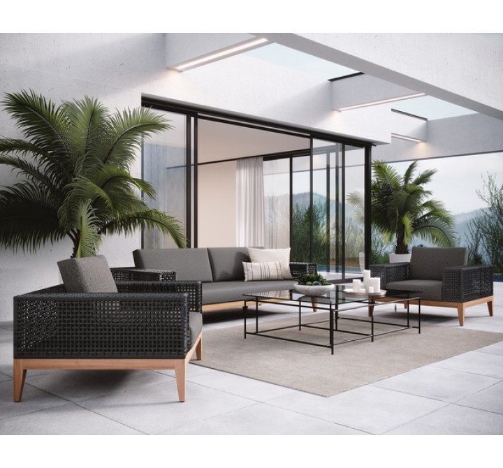 Sunpan Salerno Armchair Grey 