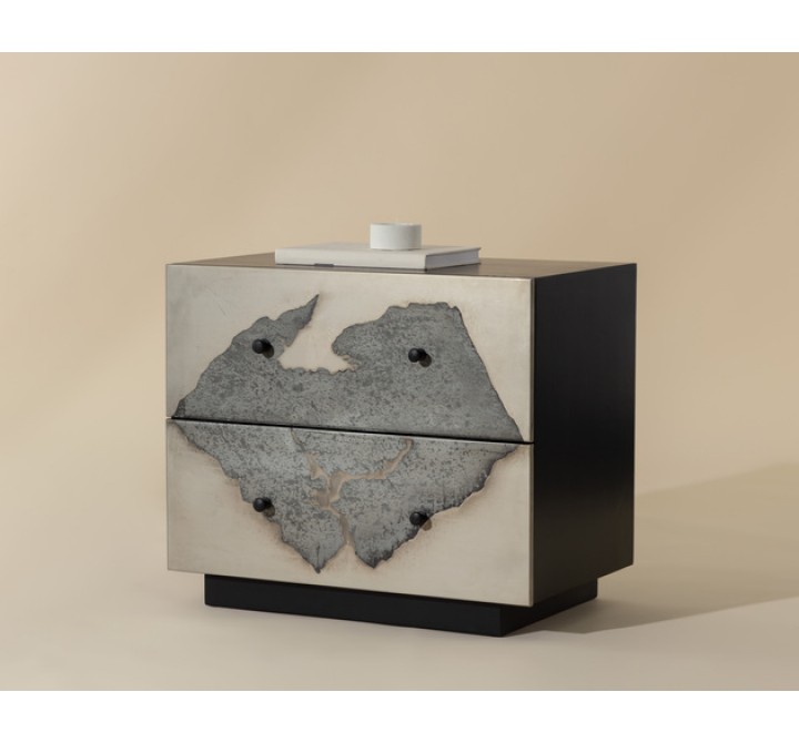 Sunpan Arlington Nightstand - Front View with Decor