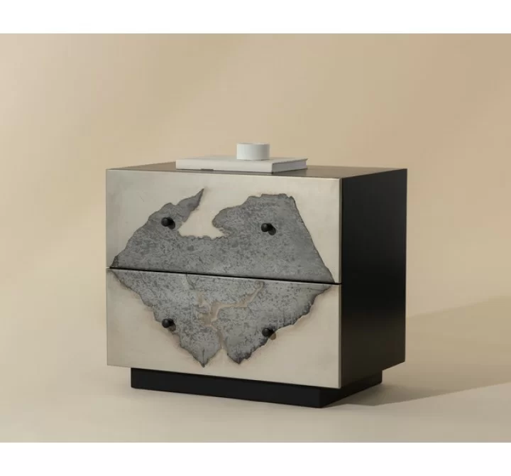 Sunpan Arlington Nightstand - Front View with Decor